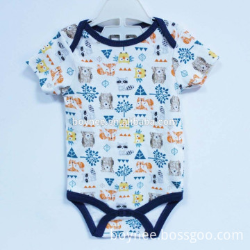 Lovely cartoon printing infant toddlers clothing baby romper